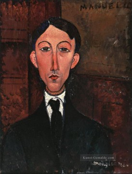 Amedeo Modigliani Werke - Büste von Manuel Humbert Amedeo Modigliani